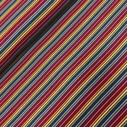 Jersey Stoff Streifen Multicolor – weicher Baumwolljersey mit kräftigen Regenbogenstreifen