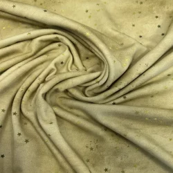 French Terry angeraut „Sternenzauber Gelb“ – kuschelig, warm & wunderbar gemütlich