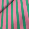 French Terry Streifen Rosa–Grün – weicher Sommersweat für Kleidung & kreative Projekte