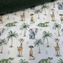 Wollwalkset „Safari Freunde“ – 1 m Walk + 1 m Jersey + 0,5 m Bündchen