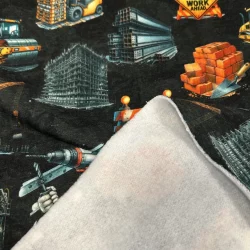 Hoodie-Set „Baustelle“ – Sweat mit Orange | Nähset bis Gr. 122