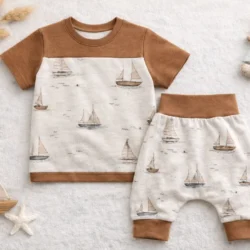 Alternative view of Stoffpaket „Kleine Segelboote – Kakao“