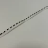 Posamentenpaspel 10 mm – Weiß mit Schwarz (Viskose)