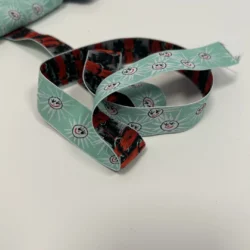 Jacquardborte 23 mm – Mint mit Sonnenmotiv