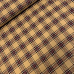 Viskose „Dublin Check – Camel“