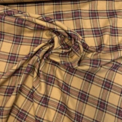 Viskose „Dublin Check – Camel“