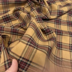 Viskose „Dublin Check – Camel“