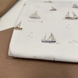 Stoffpaket „Kleine Segelboote – Kakao“