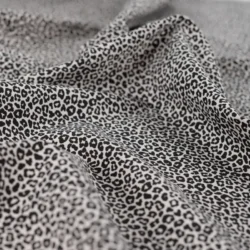 Popeline „Mini Leo – Sand/Schwarz“