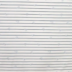 Baumwolljersey „Anker & Streifen“ – Marine/Weiß