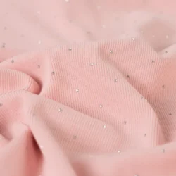 Rippjersey „Sparkle Rose“ – Rosé mit Glitzer