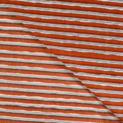 Alternative view of Baumwoll-Voile „Terracotta Stripes“ – leichter Sommerstoff, 100 % Baumwolle