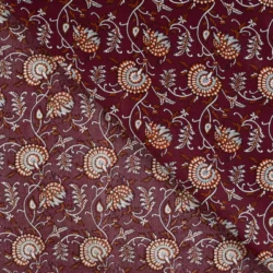 Baumwoll-Voile „Bordeaux Floral“