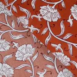 Baumwoll-Voile „Terracotta Floral“