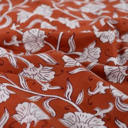Baumwoll-Voile „Terracotta Floral“