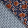 Quilted Baumwollstoff „Navy Terracotta Floral“ – doppelseitig, gesteppt, 100% Baumwolle