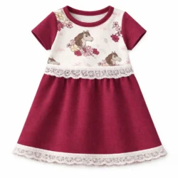 Alternative view of Stoffpaket „Ponyliebe“ – Jersey Kombiset Wine