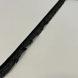 Elastische Spitze „Midnight Lace“ 20 mm – Zierspitze Schwarz