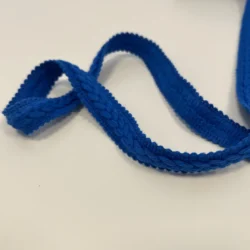 Wollband „Ocean Braid“ 20 mm – geflochtenes Zierband blau