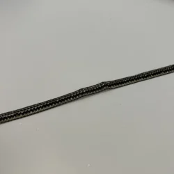 Zierband „Metal Edge“ 10 mm – schmaler Bortenstreifen schwarz/gold