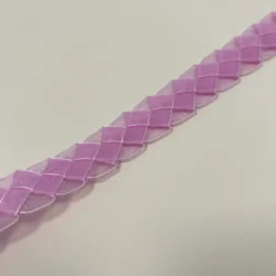 Organza-Zierband „Candy Weave“ 20 mm – geflochten rosa