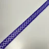 Zierband „Geo Stitch“ 25 mm – strukturiertes Band lila/weiß