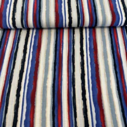 Viskose Nylon Air Flow „Stripes Navy“ – leichter Sommerstoff mit Streifen