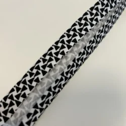 Alternative view of Schrägband 30 mm „Triangle“ – Black & White, Baumwoll-Schrägband, Meterware