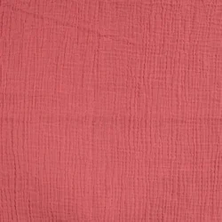 Doubleface Musselin Pink / Rot – weicher Baumwoll-Musselin, doppelseitig