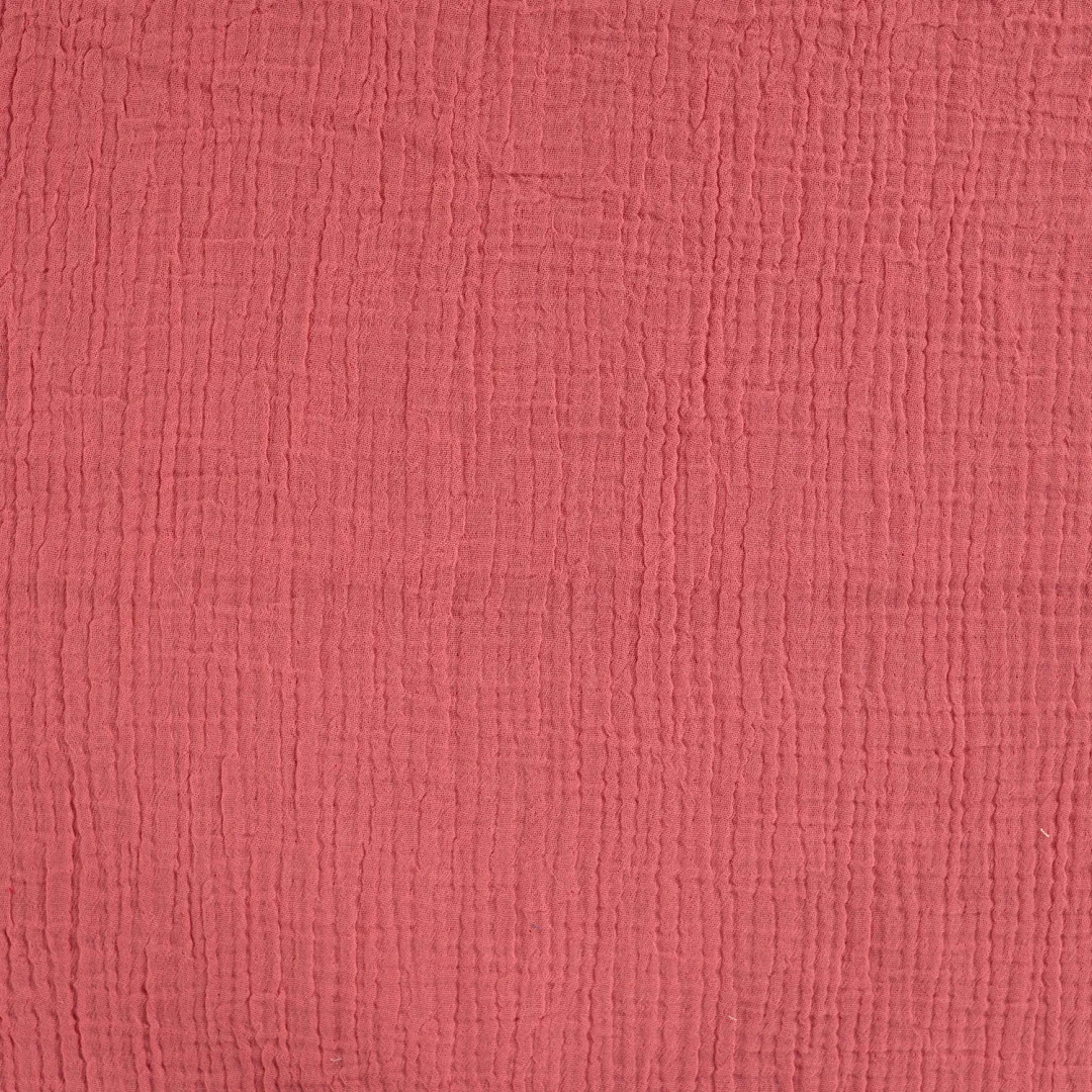 Doubleface Musselin Pink / Rot – weicher Baumwoll-Musselin, doppelseitig