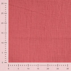 Doubleface Musselin Pink / Rot – weicher Baumwoll-Musselin, doppelseitig