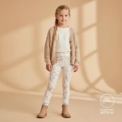 Alternative view of Rippenjersey „Floral Cream“ – zarter Blumenprint, weich & elastisch