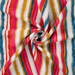 Viskose Nylon Air Flow „Stripes Carol“ – leichter Sommerstoff mit Streifen