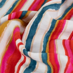 Viskose Nylon Air Flow „Stripes Carol“ – leichter Sommerstoff mit Streifen